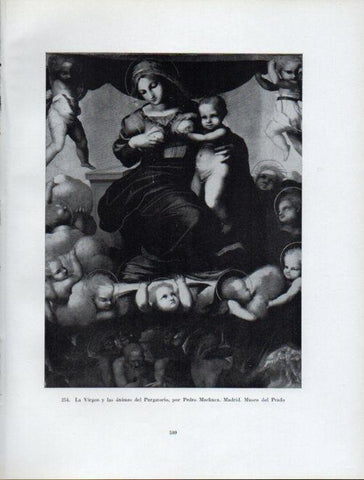 LAMINA V41086: La Virgen y las animas del Purgatorio por Pedro Machuca