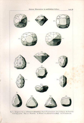 LAMINA V41143: Grosse Diamanten in naturlicher Grosse