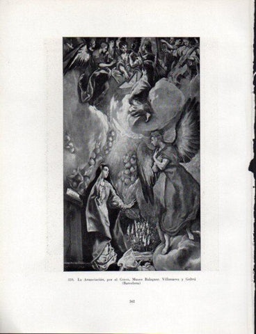 LAMINA V41115: La Anunciacion por el Greco