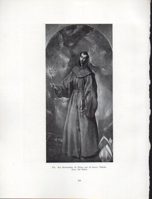 LAMINA V41117: San Bernardino de Siena por el Greco