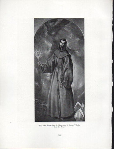 LAMINA V41117: San Bernardino de Siena por el Greco