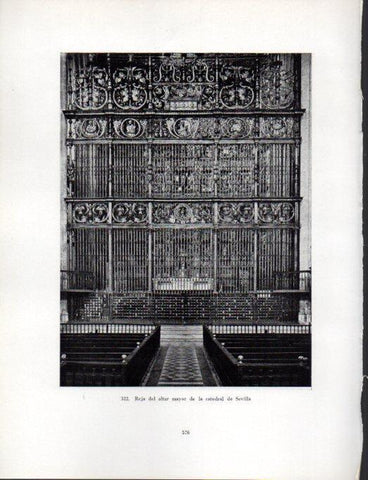 LAMINA V41122: Reja altar mayor Catedral de Sevilla