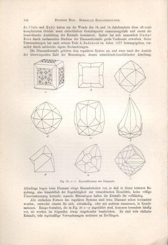 LAMINA V41128: Kristallformen des Diamants