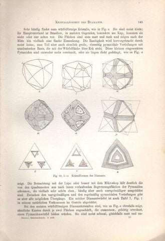 LAMINA V41129: Kristallformen des Diamants I