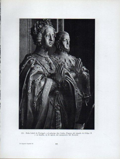 LAMINA V41065: Isabel de Portugal y el principe don Carlos, iglesia del monasterio del Escorial