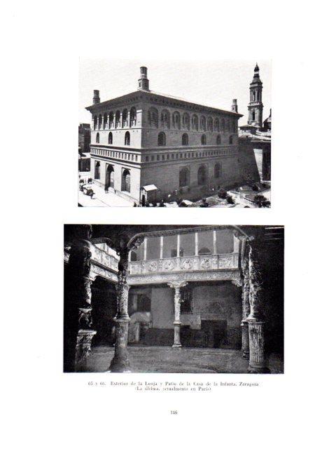 LAMINA V41001: Lonja y Patio de la Casa de la Infanta en Zaragoza