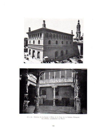 LAMINA V41001: Lonja y Patio de la Casa de la Infanta en Zaragoza