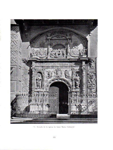 LAMINA V41004: Portada Iglesia de Santa Maria en Calatayud