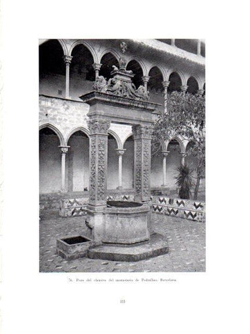 LAMINA V41006: Pozo del claustro del Monasterio de Pedralbes, Barcelona