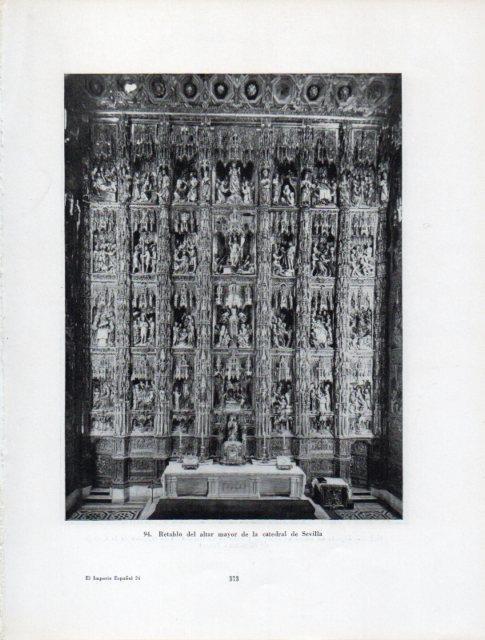 LAMINA V41014: Retablo altar mayor Catedral de Sevilla