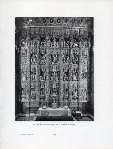 LAMINA V41014: Retablo altar mayor Catedral de Sevilla