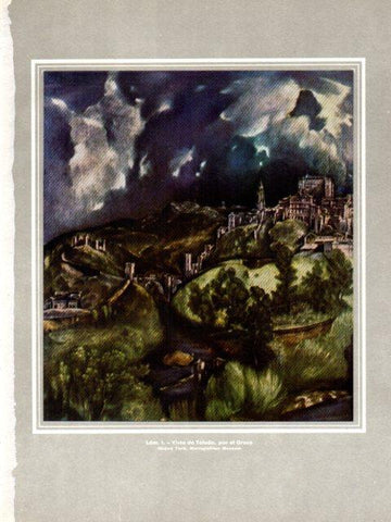 LAMINA V40998: Vista de Toledo por el Greco