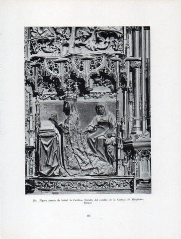 LAMINA V41018: Figura orante de Isabel la Catolica Cartuja de Miraflores, Burgos
