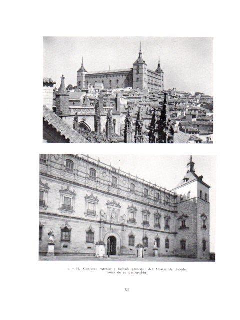 LAMINA V40991: Conjunto y fachada del Alcazar de Toledo antes de su destruccion