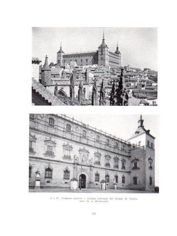 LAMINA V40991: Conjunto y fachada del Alcazar de Toledo antes de su destruccion