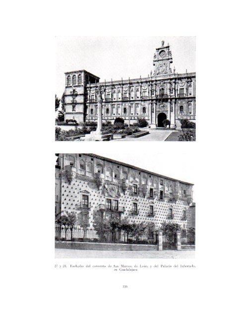 LAMINA V40985: Convento de San Marcos en Leon y Palacio del Infantado en Guadalajara