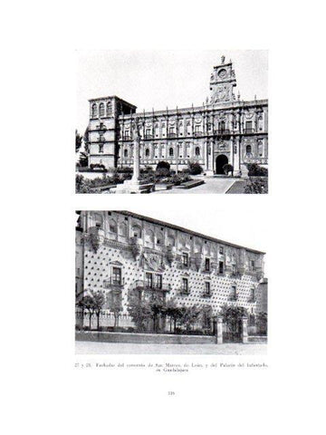 LAMINA V40985: Convento de San Marcos en Leon y Palacio del Infantado en Guadalajara