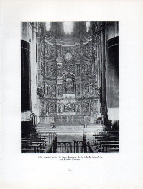LAMINA V41050: Retablo mayor de Santo Domingo de la Calzada, Logroño