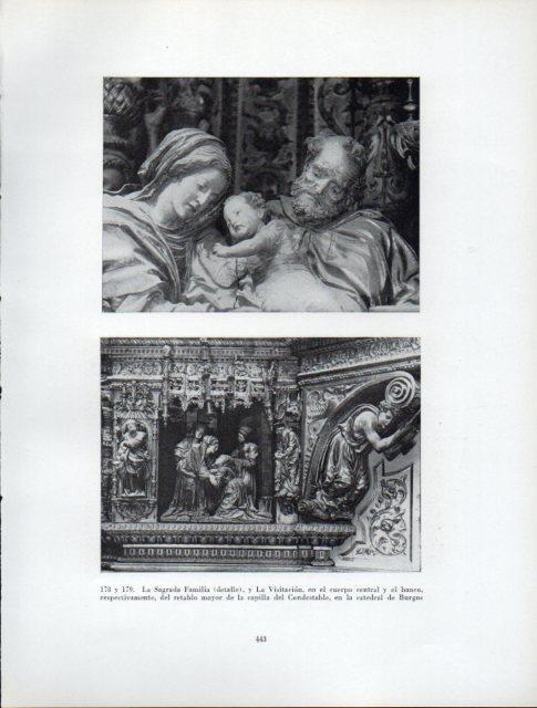 LAMINA V41051: La Sagrada Familia y La Visitacion retablo de la catedral de Burgos