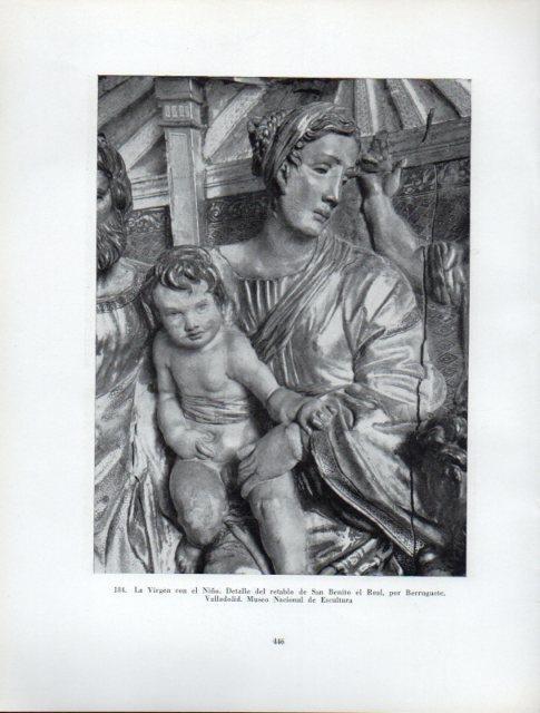 LAMINA V41052: La Virgen con el Niño por Berruguete, retablo de San Benito el Real Valladolid
