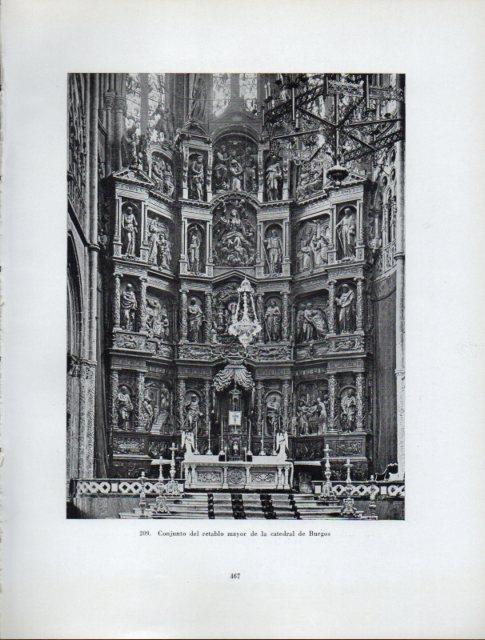 LAMINA V41064: Retablo mayor Catedral de Burgos