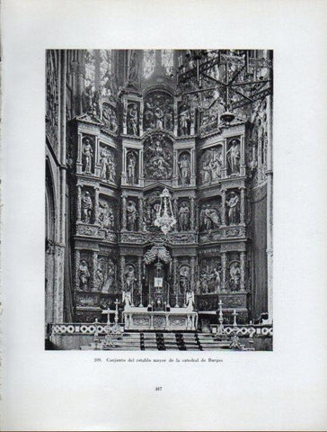 LAMINA V41064: Retablo mayor Catedral de Burgos