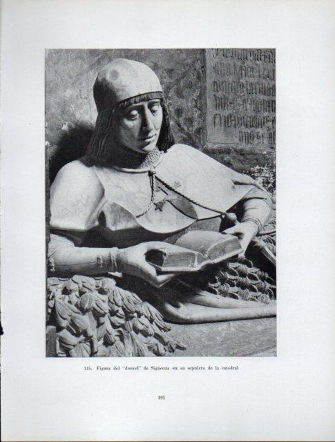 LAMINA V41023: Figura del doncel de Siguenza en su sepulcro