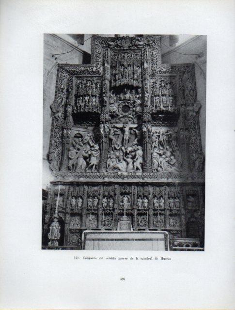 LAMINA V41025: Retablo mayor de la Catedral de Huesca
