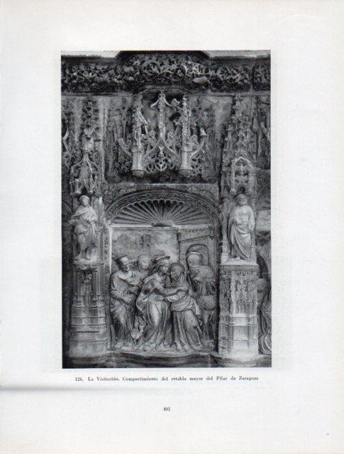 LAMINA V41028: La Visitacion retablo del Pilar de Zaragoza