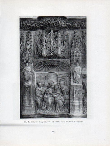 LAMINA V41028: La Visitacion retablo del Pilar de Zaragoza
