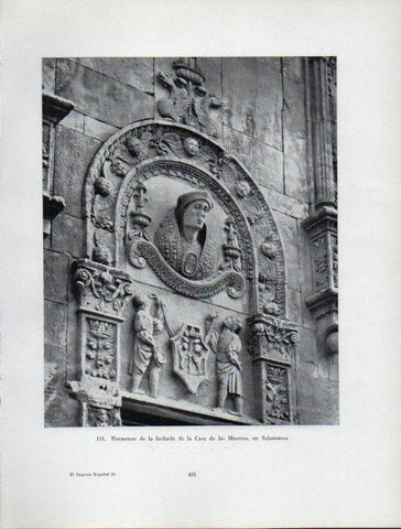 LAMINA V41031: Detalle de la fachada de la Casa de las Muertes, Salamanca