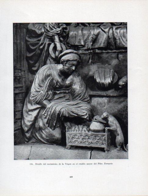 LAMINA V41033: Nacimiento de la Virgen retablo del Pilar de Zaragoza