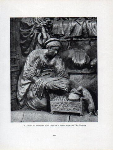 LAMINA V41033: Nacimiento de la Virgen retablo del Pilar de Zaragoza