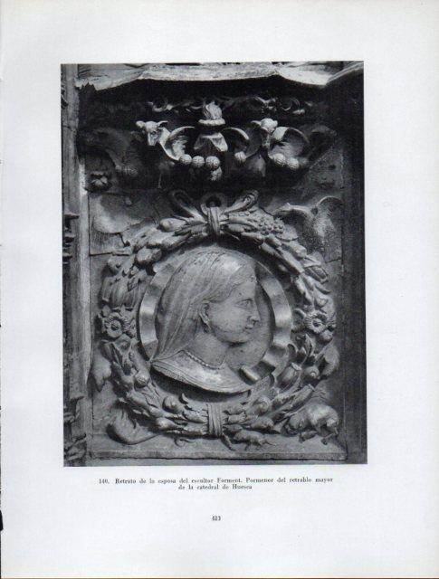 LAMINA V41035: Retrato de la esposa del escultor Forment, Catedral de Huesca
