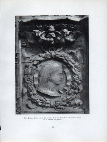 LAMINA V41035: Retrato de la esposa del escultor Forment, Catedral de Huesca