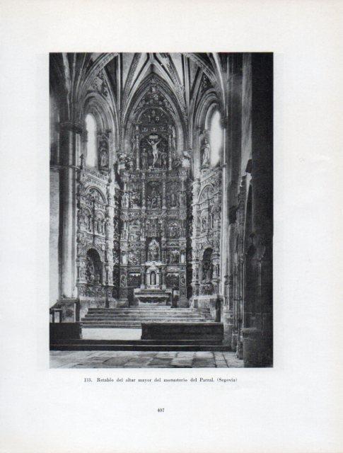 LAMINA V41032: Retablo del altar del monasterio del Parral, Segovia