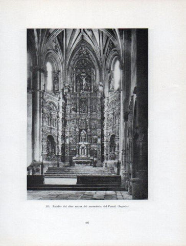 LAMINA V41032: Retablo del altar del monasterio del Parral, Segovia