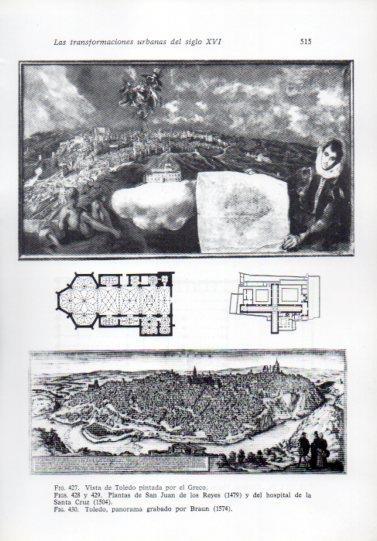 LAMINA V41343: Vista de Toledo por el Greco y Toledo por Braun 1574