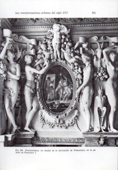 LAMINA V41337: Decoracion en la galeria de Francisco I en Fontainebleau