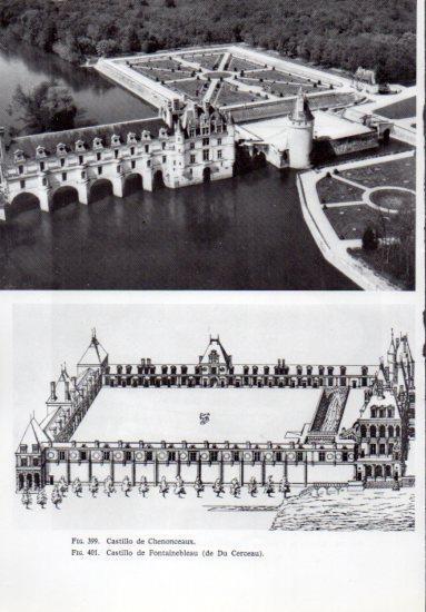 LAMINA V41335: Castillos de Chenonceaux y Fontainebleau