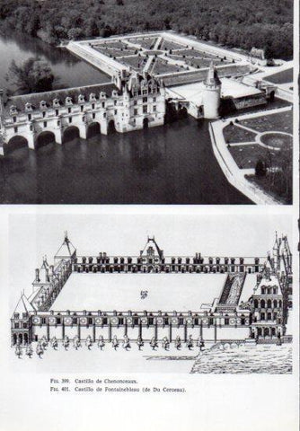 LAMINA V41335: Castillos de Chenonceaux y Fontainebleau