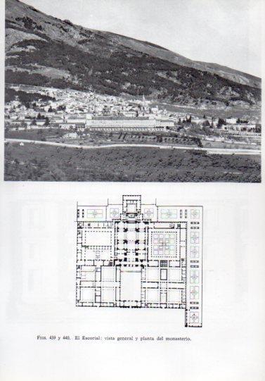 LAMINA V41346: Vista general y planta del monasterio del Escorial