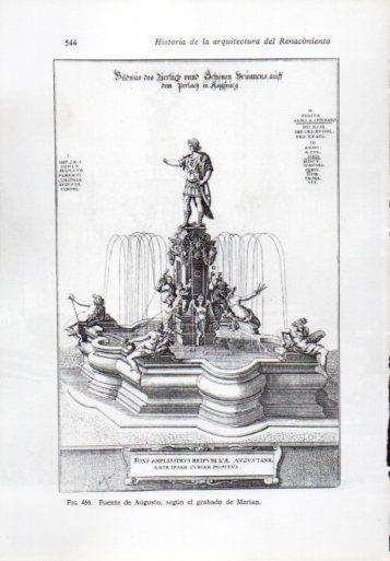 LAMINA V41355: Fuente de Augusto grabado de Merian