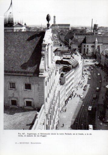 LAMINA V41356: Augsburgo, el Weinmarkt desde la torre Perlach