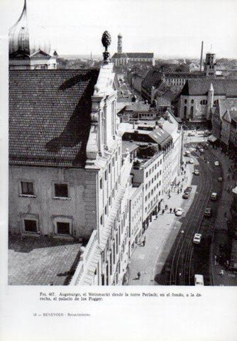 LAMINA V41356: Augsburgo, el Weinmarkt desde la torre Perlach