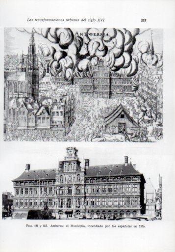 LAMINA V41361: Amberes incendiado por los españoles en 1576