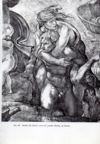 LAMINA V41304: Detalle del Diluvio universal, capilla Sixtina