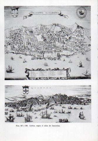 LAMINA V41362: Lisboa según el atlas de Jansonius