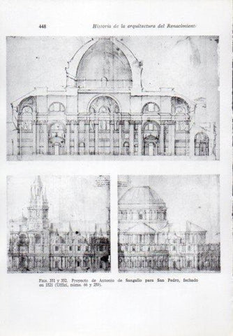 LAMINA V41316: Proyecto de Antonio Sangallo para San Pedro en 1521