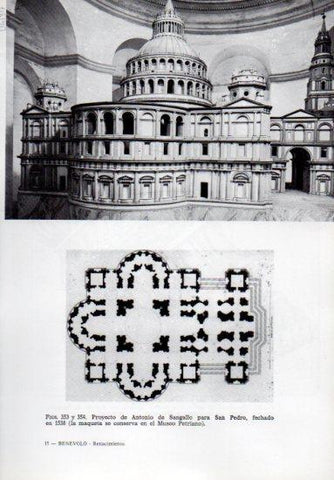 LAMINA V41317: Proyecto de Antonio Sangallo para San Pedro en 1538
